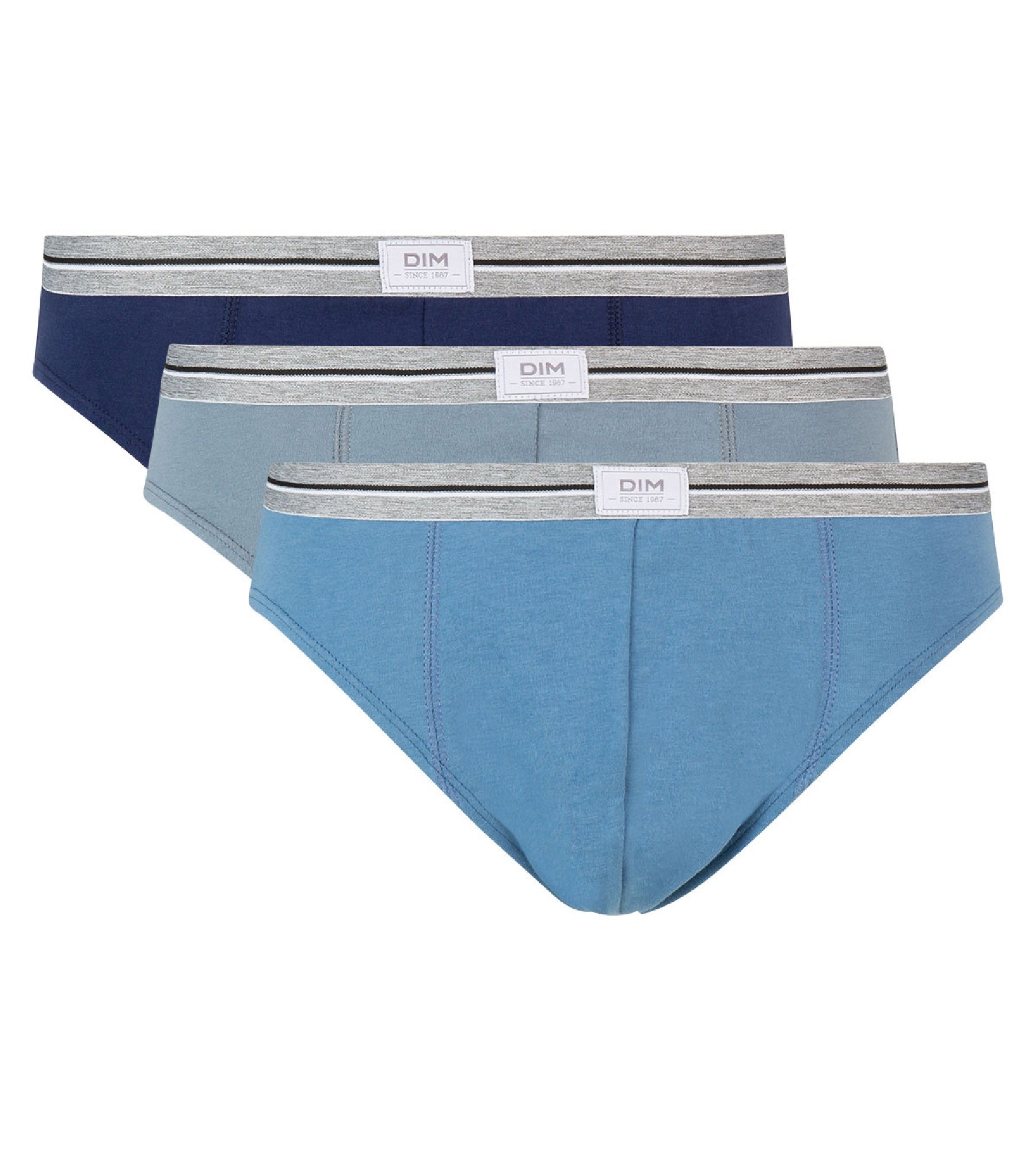 3 Pack Stretch Denim Blue Gray Cotton Underwear for Men - Ultra Durable & Comfortable for Daily Wear, Workout, and Travel