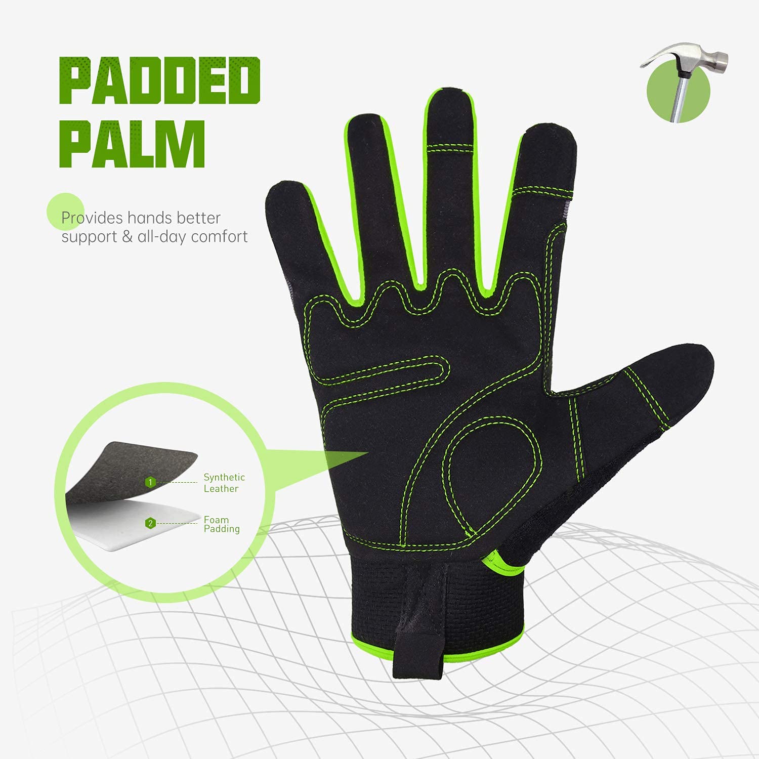Premium Leather Gardening & Utility Work Gloves for Men & Women - Durable, Comfortable, Large Size - Ideal for Landscaping, Farming, and Outdoor Chores