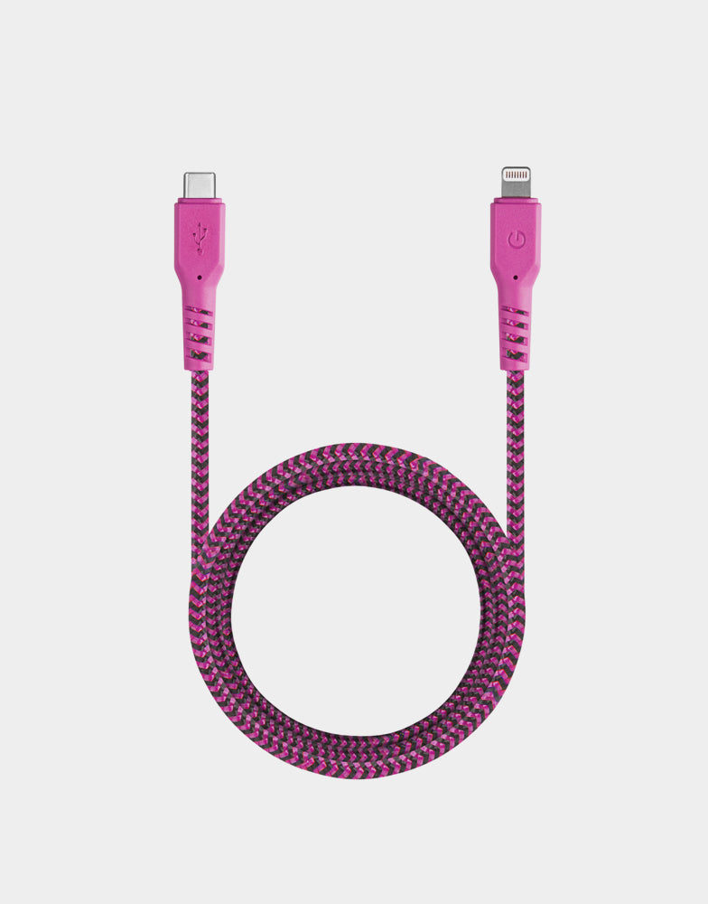 FibraTough Lightning to USB C Cable 1.5M (5ft) Fast Charging & Data Sync for iPhone iPad - Durable Nylon Braided Cord for Home, Office & Travel