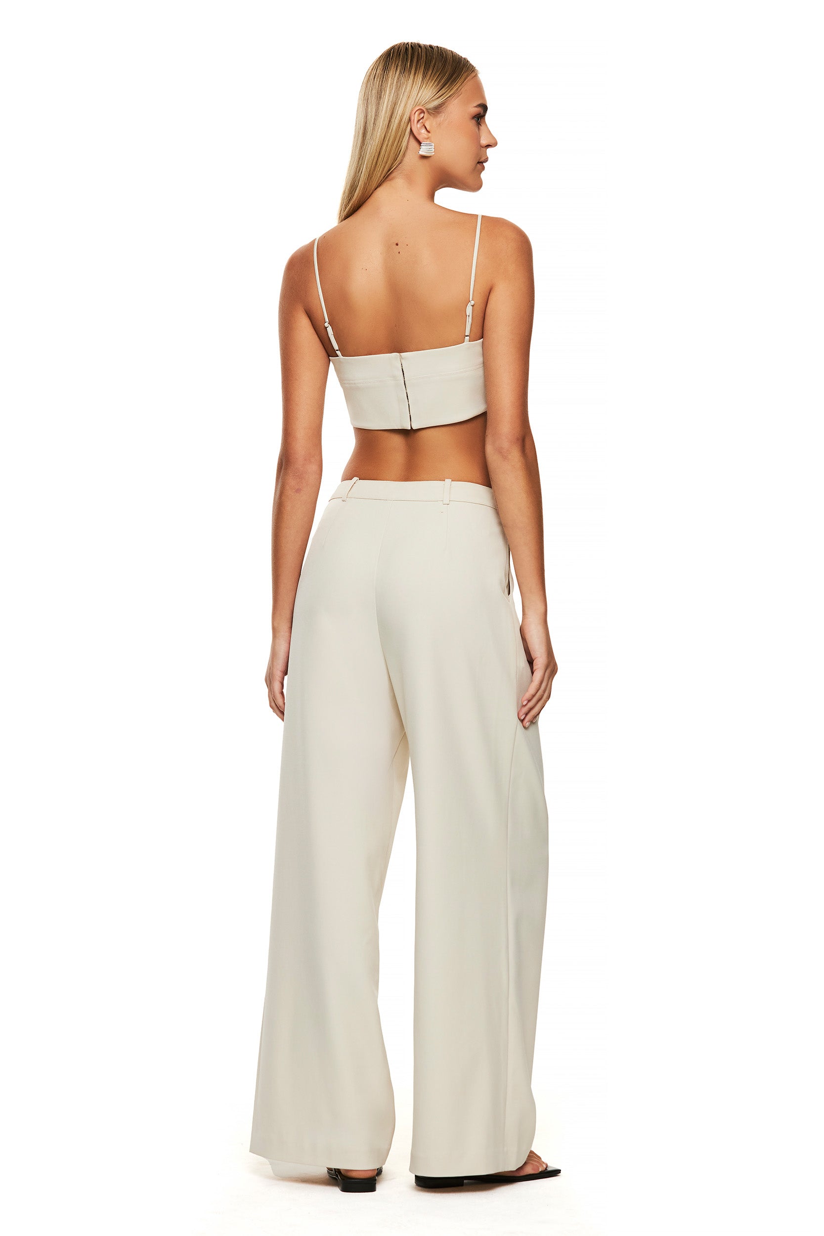 The Isla Oyster Pant - Women's High-Waisted Wide Leg Trousers for Work, Office & Casual Wear | Comfortable Stretch Fabric for All-Day Wear