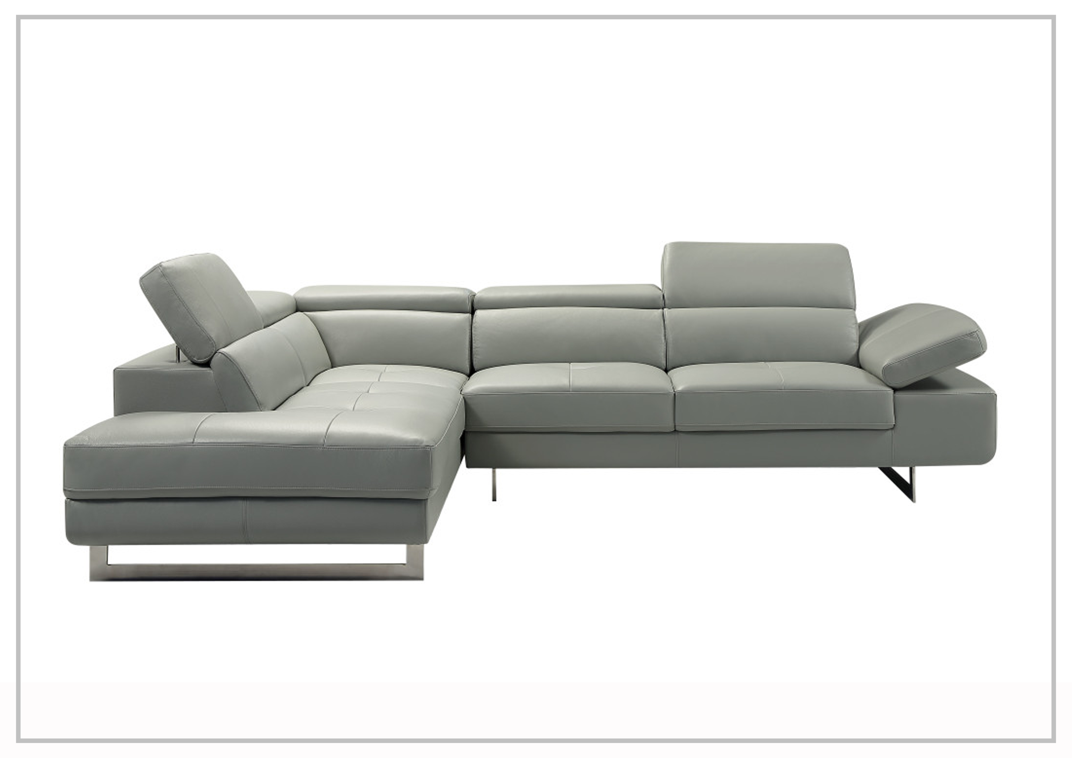 Gio Italia Cavour Mansion L-Shaped Italian Leather Sectional Sofa - Luxurious Modern Living Room Furniture for Home Theater & Family Gatherings