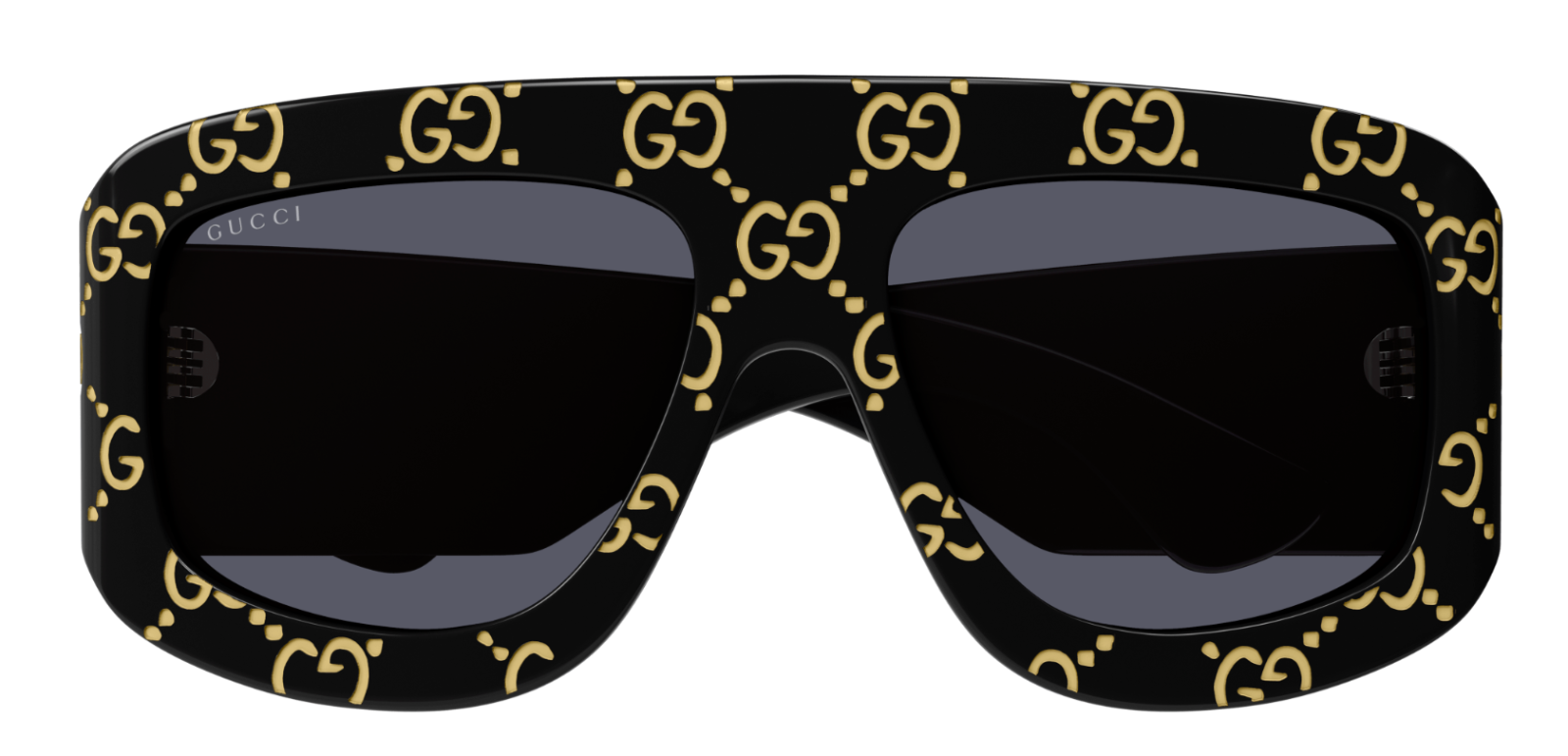 Gucci GG 0983S 004 Black/Grey Soft Square Oversize Men's Sunglasses - Polarized UV Protection Luxury Aviator Style for Driving, Travel & Outdoor Fashion