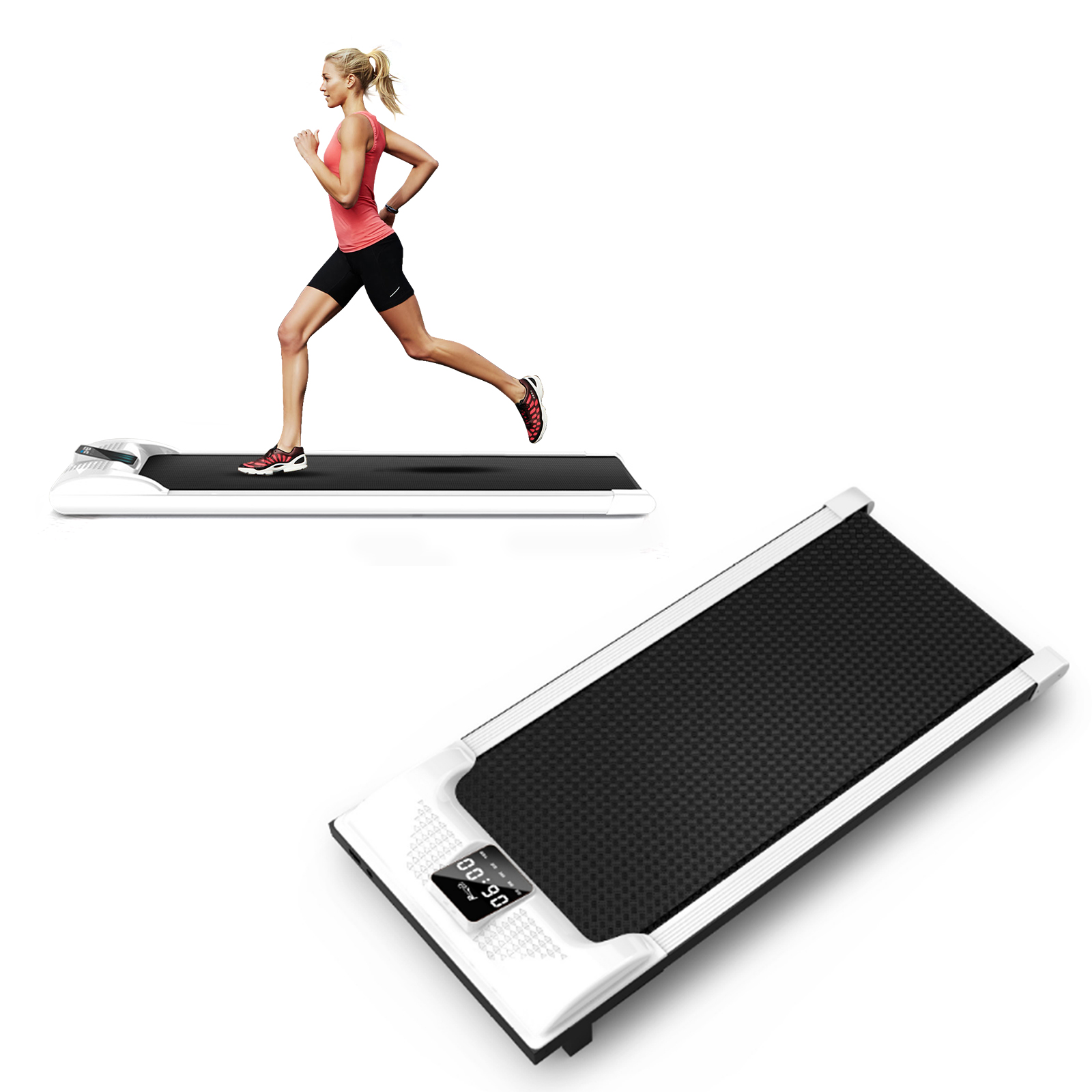 Portable Electric Walking Pad Treadmill - Touch LED Display & Wireless Remote Control, Compact Home Office Exercise Machine for Standing Desk Workouts | Ideal for Small Spaces, Under Desk Use & Indoor Fitness
