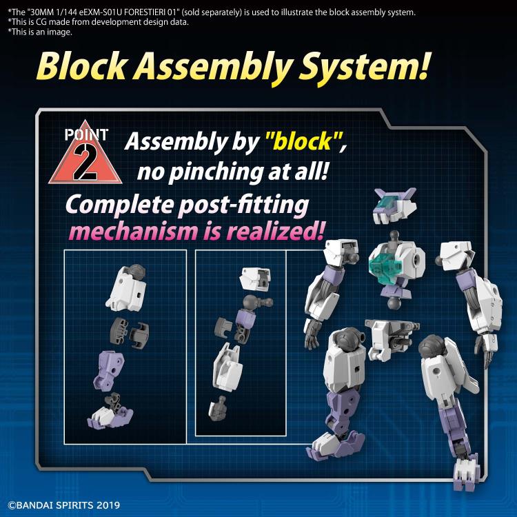 Bandai 30 Minutes Missions 30MM 1/144 bEXM S02M Forestieri 02 Model Kit - Sci-Fi Mecha Building Set for Collectors & Hobbyists | Perfect for Display, Customization & Tabletop Gaming