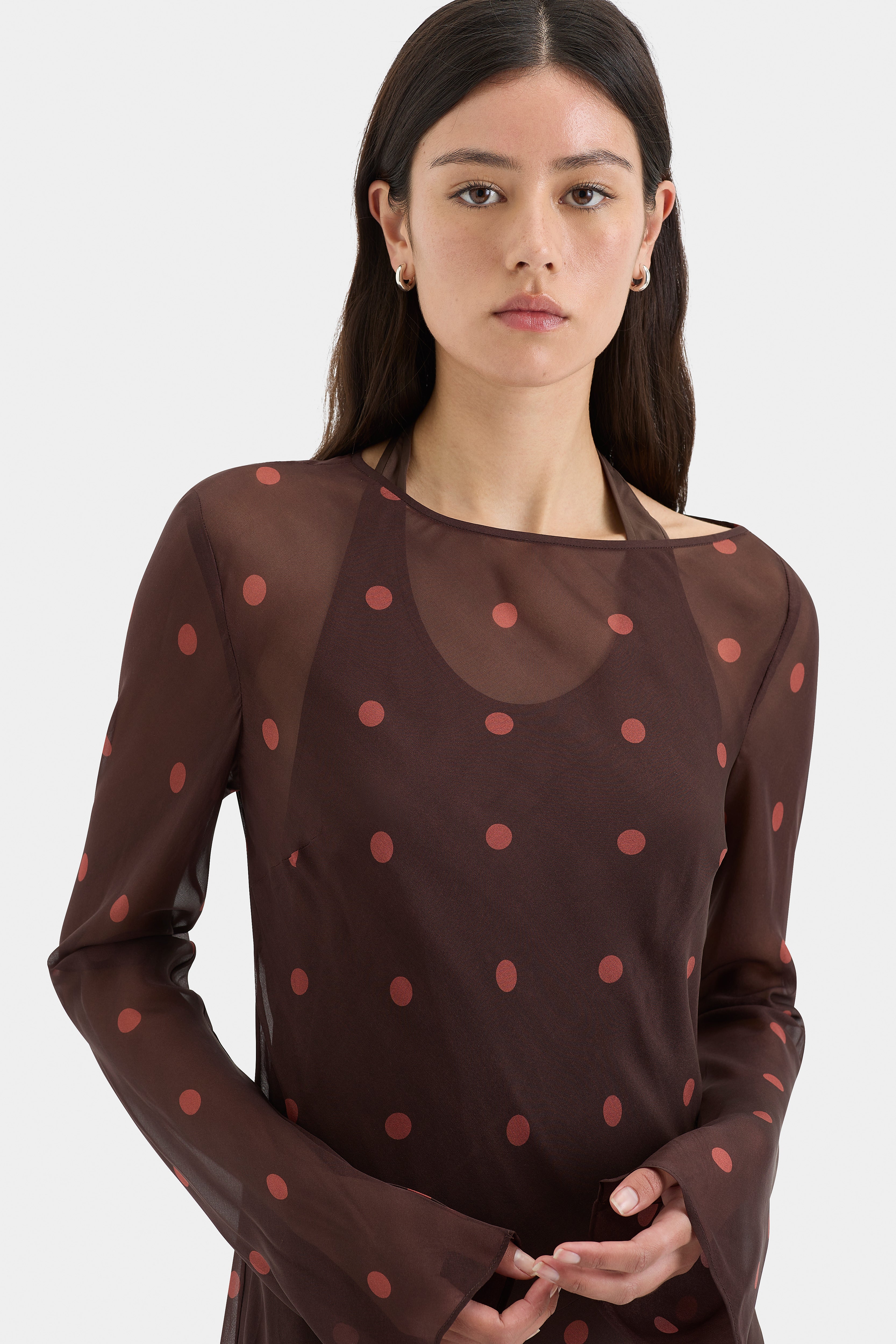 Elegant Toni Long Sleeve Dress for Women - Flowy Casual & Party Wear - Perfect for Office, Date Night and Special Occasions