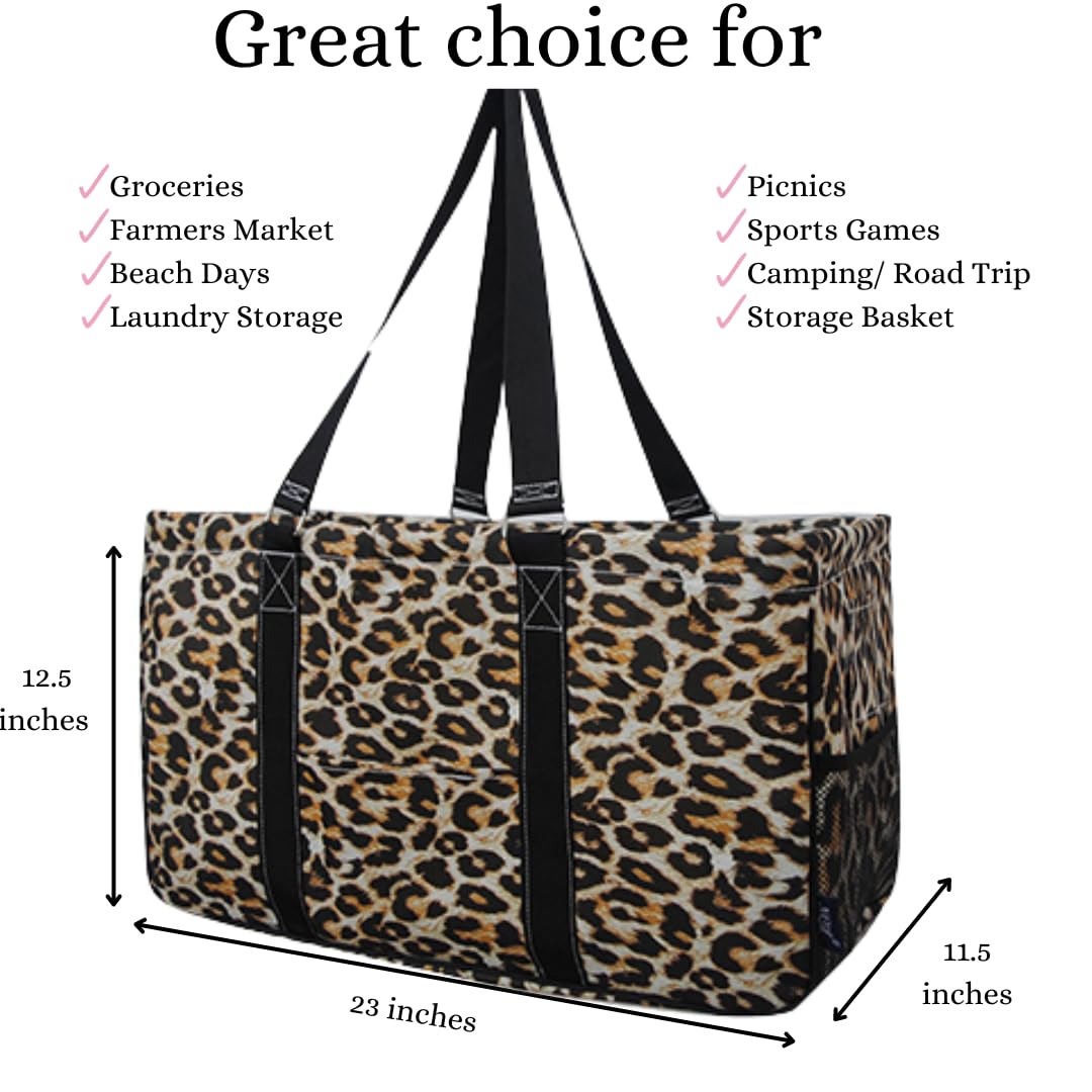 NGIL Extra Large Reusable Grocery Tote Bag - Foldable Shopping Bag for Groceries, Storage, Picnics, Beach Trips & Travel - Heavy Duty Collapsible Market Tote for Shopping, Organizing & Outdoor Activities
