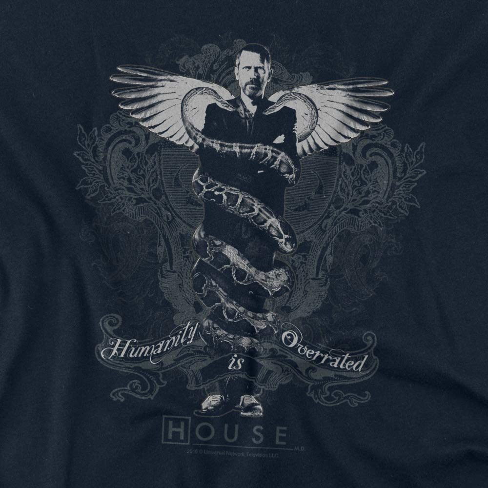 House Humanity is Overrated Unisex Adult T-Shirt | Funny Sarcastic Graphic Tee for Men & Women | Perfect for Casual Wear, Gifts & Pop Culture Fans