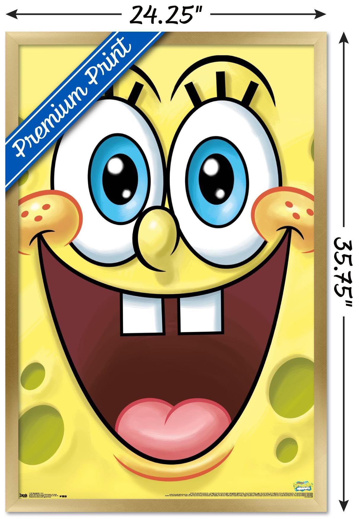 Trends International Nickelodeon SpongeBob SquarePants Gold Framed Wall Poster 22.375