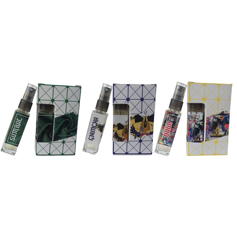 Raro Aroma Premium Luxury Long Lasting Eau De Parfum - Designer Inspired Unisex Fragrance (8ml x 3 Bottles Pocket Combo) | Perfect for Daily Wear, Office & Special Occasions | Sumbal Guncha Qawi Scent