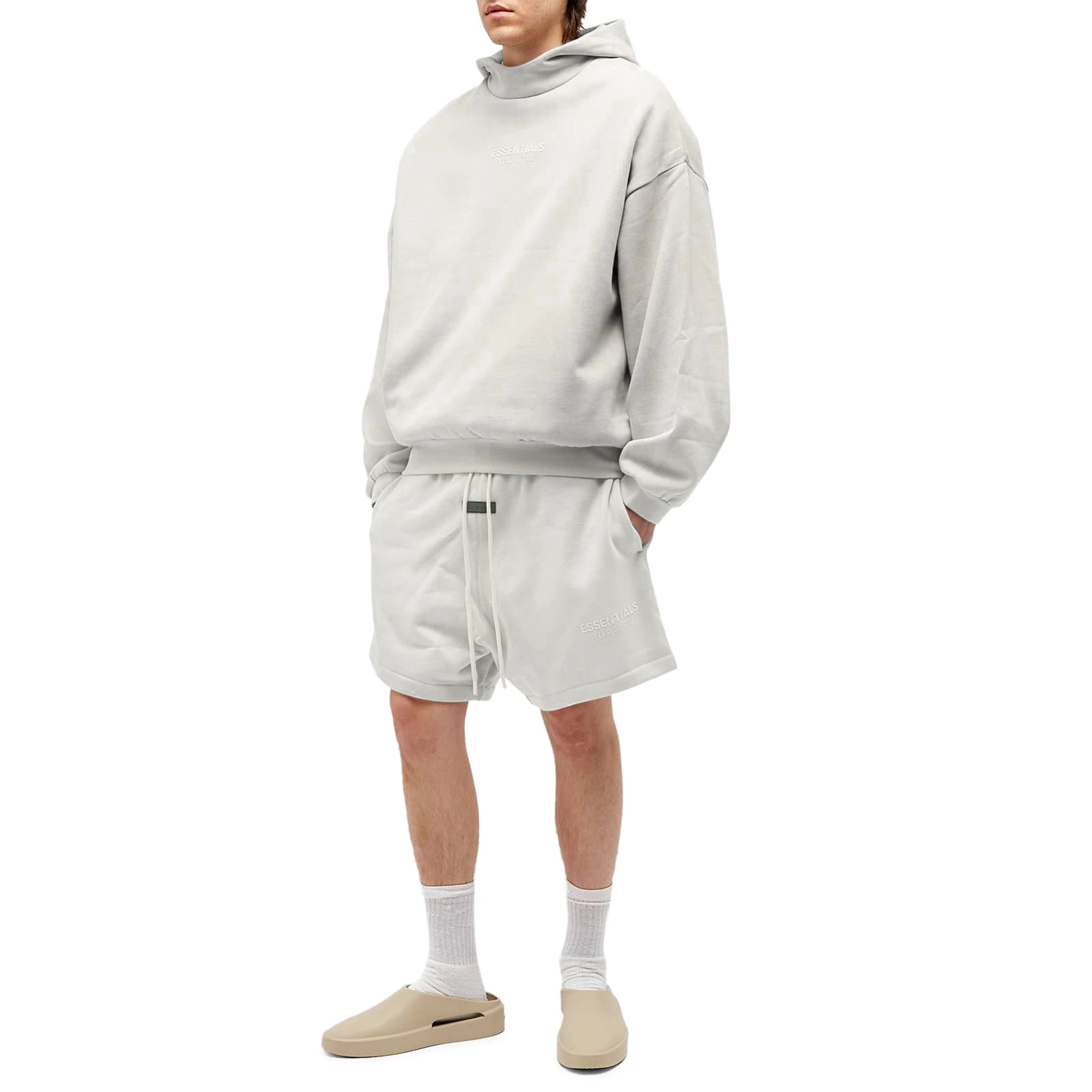 Fear of God Essentials Silver Cloud Shorts FW23 - Men's Casual Athletic Shorts for Gym, Running & Lounge Wear