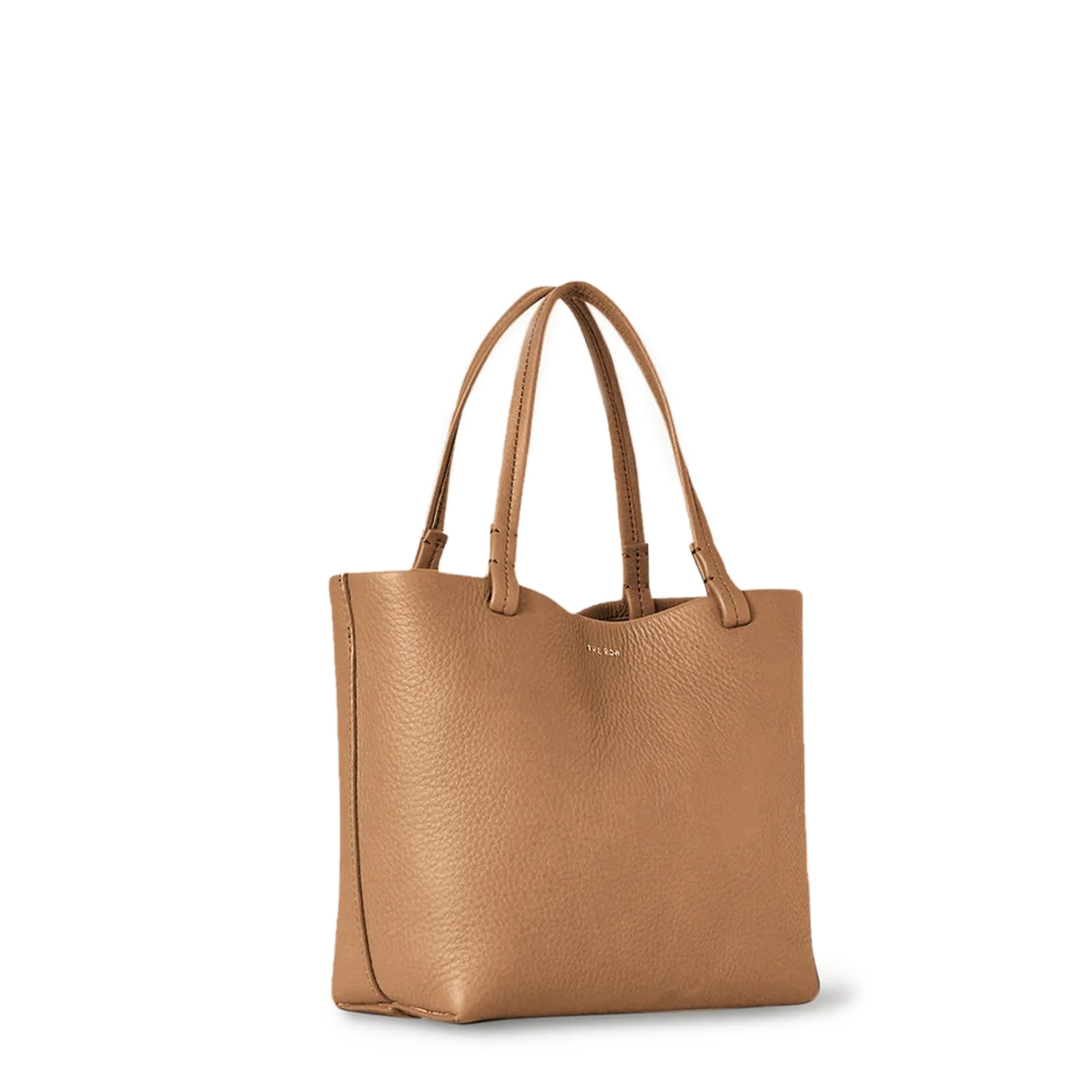 Premium Small Grain Leather Park Tote Bag in Cinnamon Brown - Perfect for Work, Travel & Everyday Use