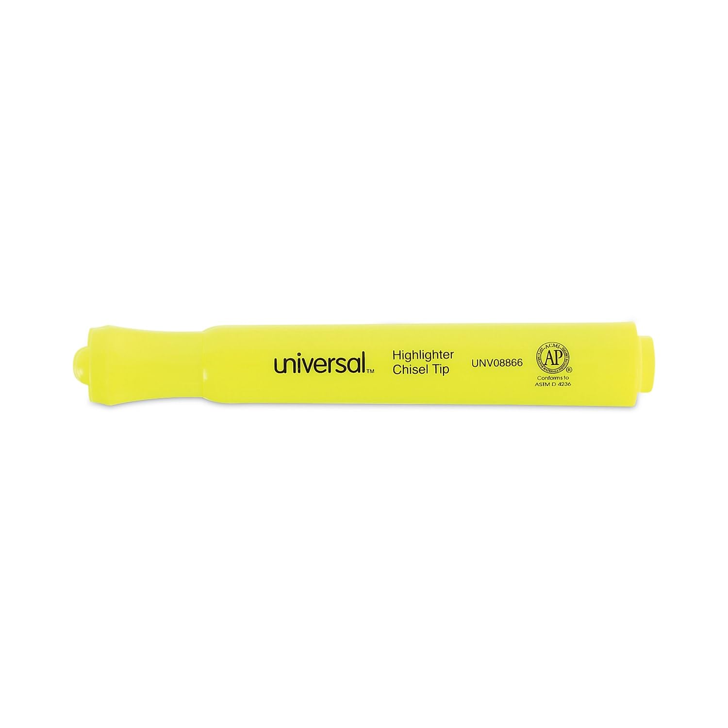 Universal 08866 Desk Highlighter, Chisel Tip, Fluorescent Yellow, 36-Pack - Ideal for Office, School, and Study Note-Taking