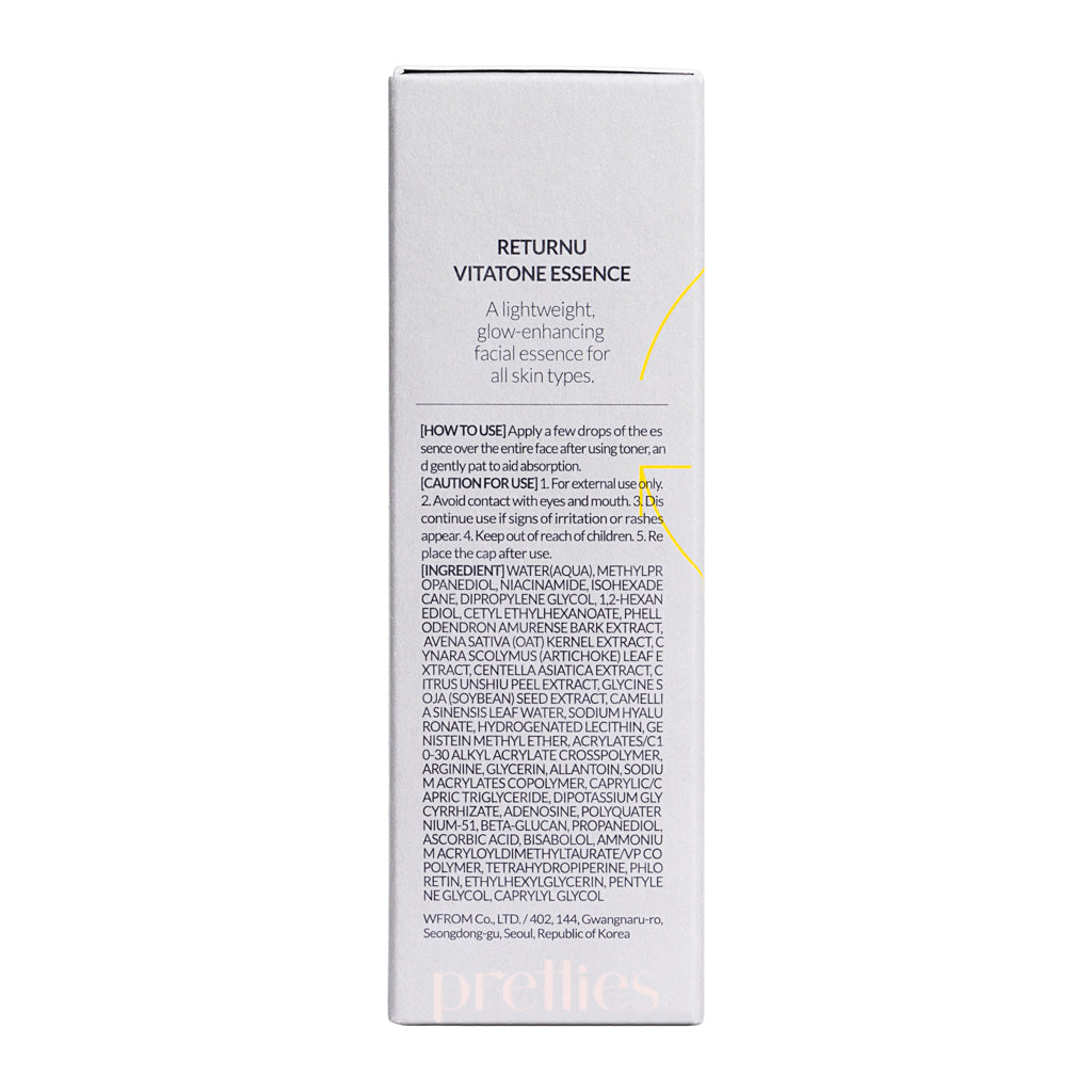 RETURNU Vitatone Essence 30ml - Anti-Aging Facial Serum with Hyaluronic Acid & Vitamin C for Glowing Skin | Day & Night Moisturizer for Women & Men | Perfect for Dry Skin & Wrinkle Reduction