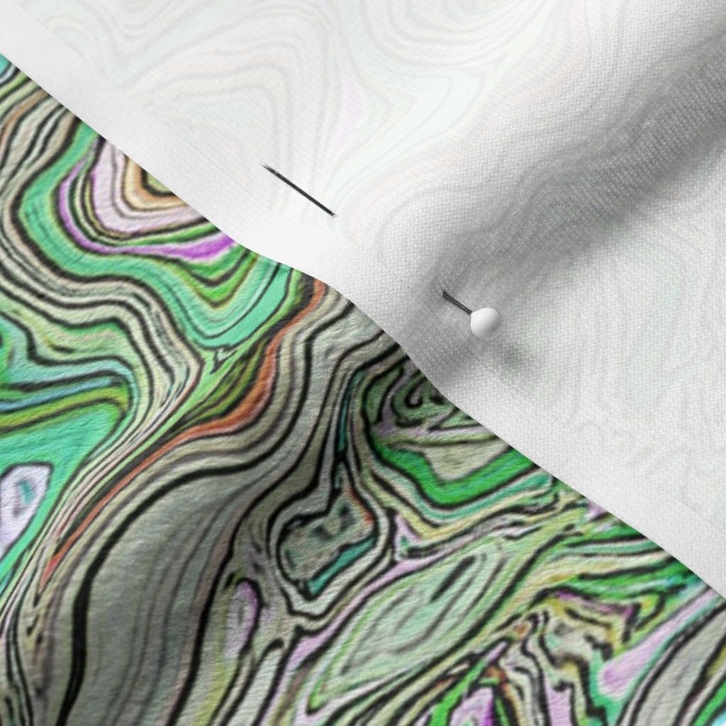Eyes Swirl Marbled Malachite Green Psychedelic Printed Minky Fabric Fat Quarter - Soft Plush Fabric for Sewing Baby Blankets, Quilt Backing & DIY Crafts - Perfect for Nursery Decor, Home Decor Projects & Gift Making