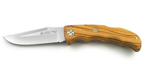 Puma El Dedo Olive Green Folding Pocket Knife - Premium German Steel Blade for Outdoor Camping, Hiking & Everyday Carry (EDC)