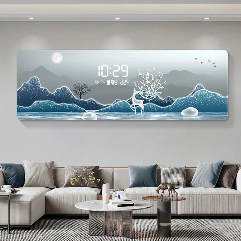 Silent Battery Operated Digital Wall Clock - Large Display with Auto-Dim, Perfect for Bedroom, Office, and Classroom Use