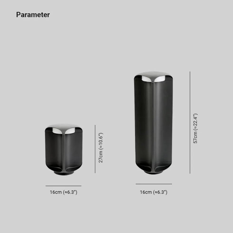 Modern Black Cylinder Outdoor Floor Lamp - Sleek Pathway Lighting for Patio, Garden, and Deck | Weather-Resistant & Durable Design
