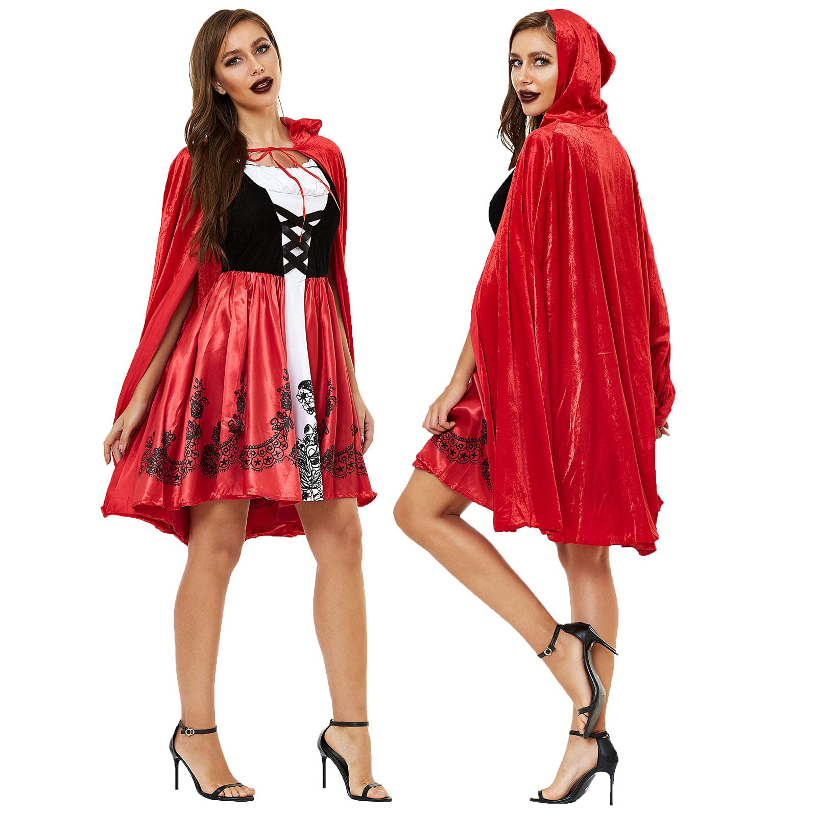 Little Red Riding Hood Costume for Women - Halloween Party Dress, Cosplay Outfit, Fairytale Fancy Dress | Perfect for Halloween Parties, Cosplay Events, Themed Costume Balls & Storybook Character Dress-Up