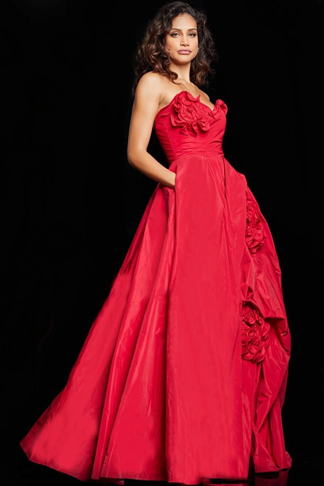 Jovani 37266 Fuchsia Strapless Ball Gown - Elegant Prom Dress for Formal Events & Evening Galas
