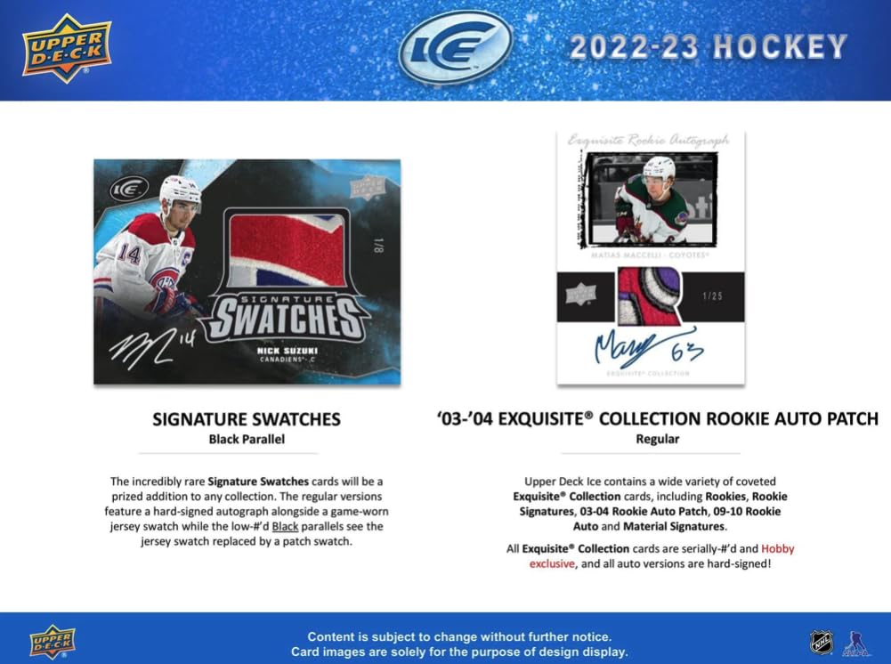 2022-2023 NHL Hockey Trading Cards Hobby Box - 12 Packs (6 Cards Each) | Collectible Sports Memorabilia for Hockey Fans & Card Collectors - Perfect for Gifts, Trading, and Display