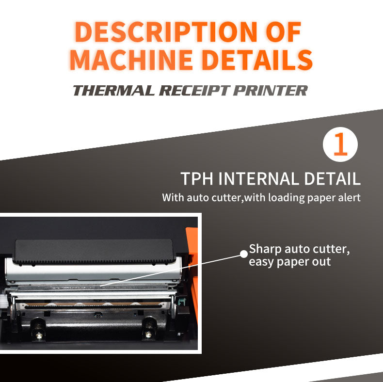 NT 8360 80mm Thermal Printer for Receipts, Labels & Barcodes - Ideal for Retail, Shipping & Small Business POS Systems