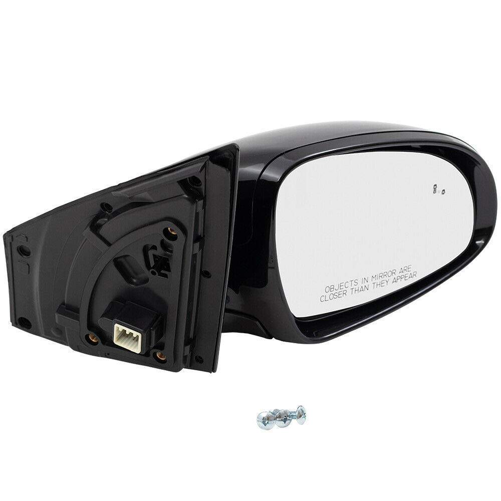 Sherman Power Folding Heated Side Mirrors with Turn Signal & Blind Spot Detection for 2017-2019 Kia Sportage - Perfect for Winter Driving & Enhanced Safety