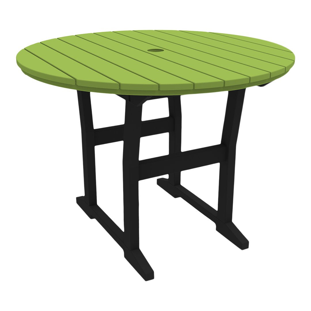 Coastline Cafe Round Dining Table - 36 Inch Modern Kitchen Table for Small Spaces, Breakfast Nook & Apartment - Perfect for Coffee Shops, Restaurants & Home Decor