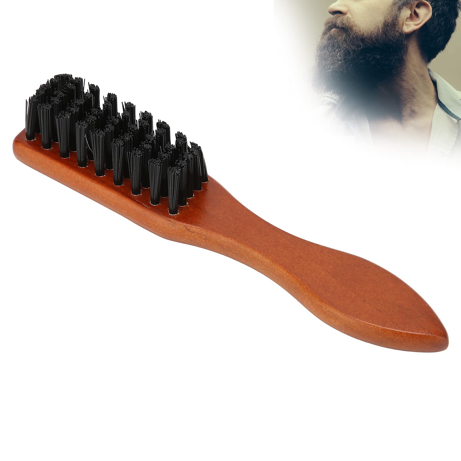 Professional Beard Brush & Neck Dust Brush - Retro Oil Hair Trimmer Brush for Men, Durable & Non-Deformable Facial Cleansing Tool - Perfect for Grooming, Styling & Daily Beard Care Routine at Home or Travel