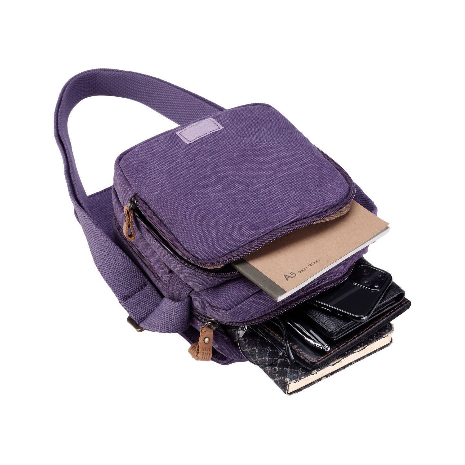 TRP0239 Troop London Classic Canvas Crossbody Bag - Stylish & Durable for Travel, Work & Everyday Use