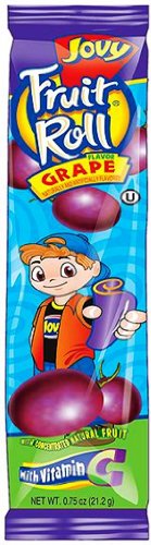 Jovy Fruit Roll Grape Flavor - 0.75oz (48 Pack) | Chewy Candy Snacks for Kids Lunch Box, Party Favors & On-the-Go Treats