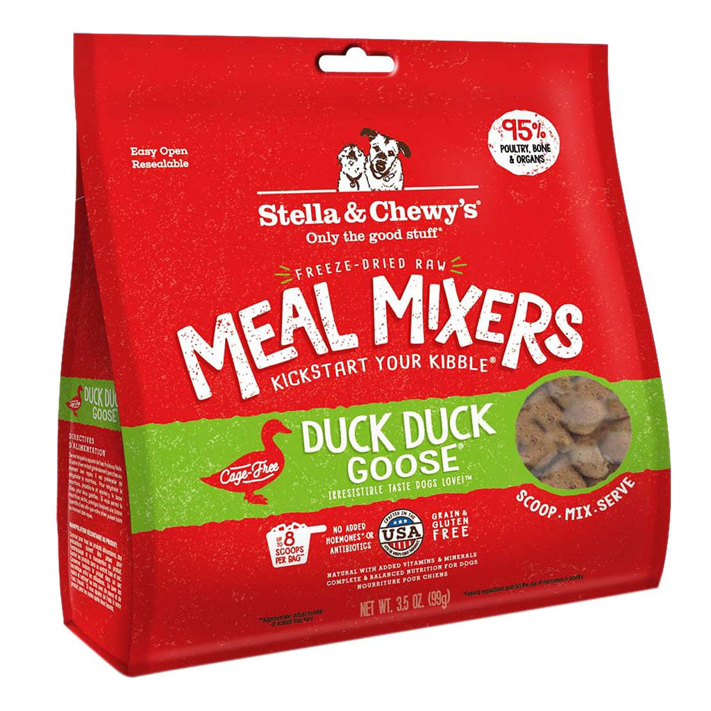 Stella & Chewy's Freeze-Dried Raw Dog Food Topper - Duck, Duck & Goose Recipe | Grain-Free Protein Boost for Dogs | Perfect for Kibble Mixing or Training Treats