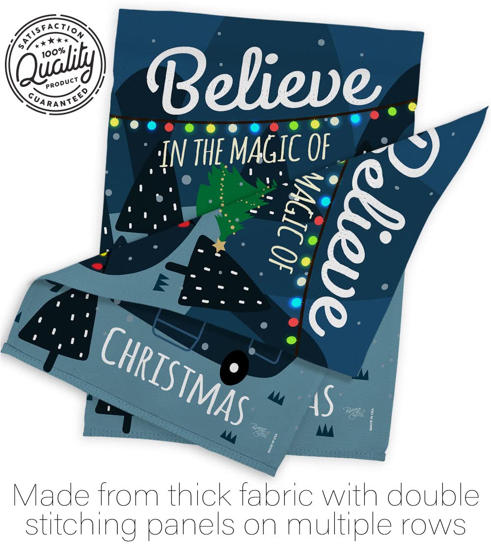 Magic Trailer Christmas House Flag Set 28x40