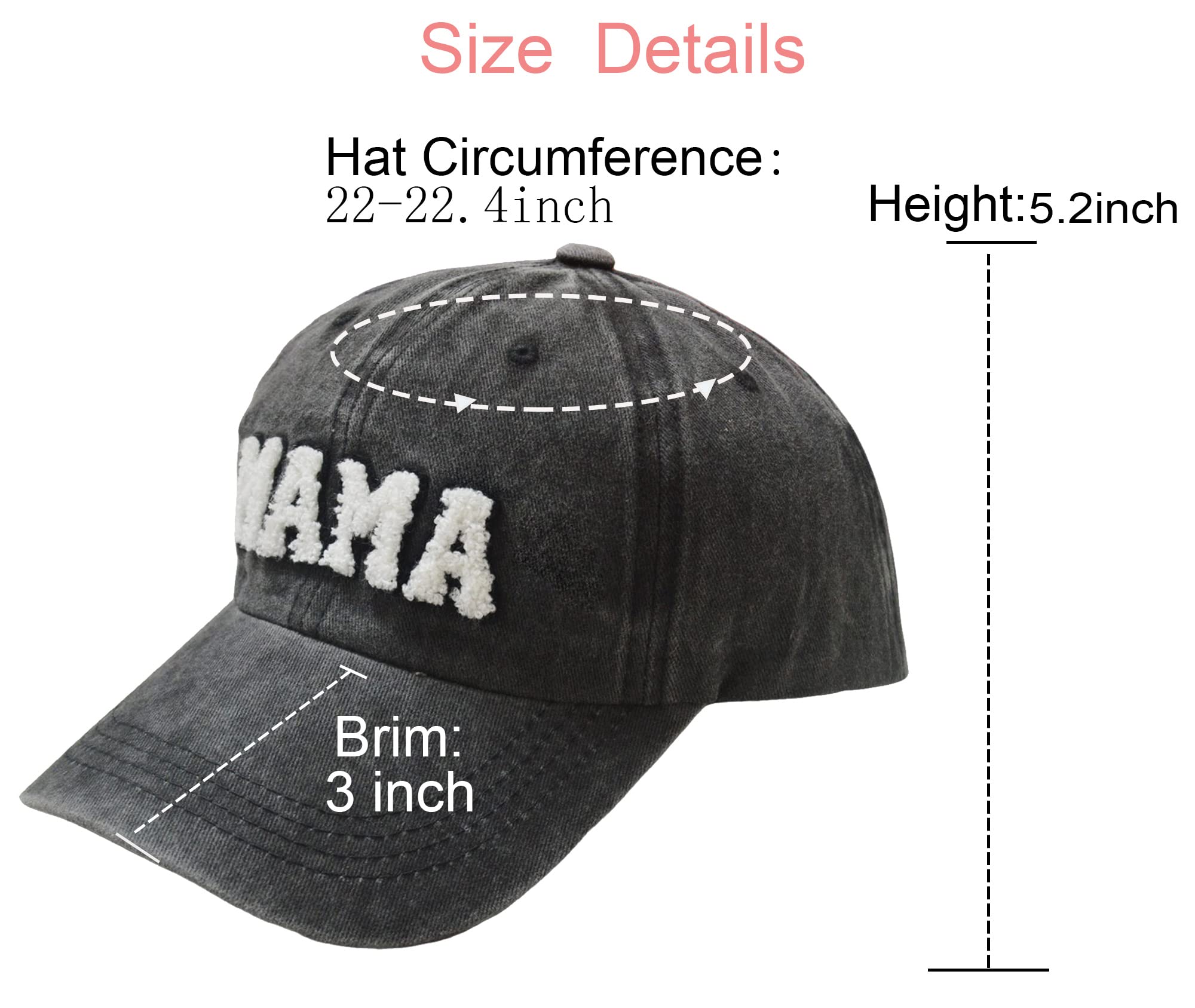 Soft Chenille Patch Mom Baseball Cap - Women's Cotton Adjustable Hat for All Seasons - Perfect for Outdoor Activities, Sports, and Casual Wear