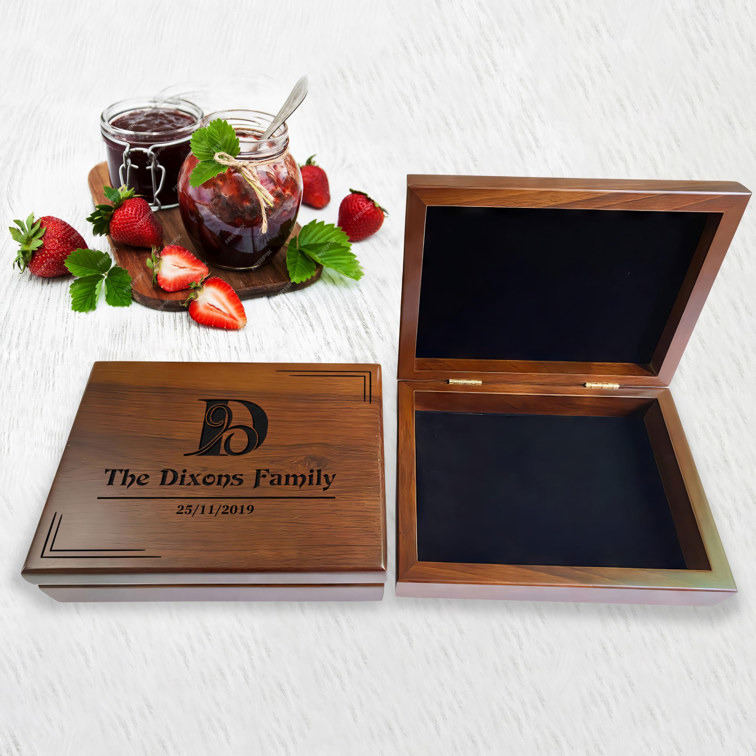 Personalized Engraved Wooden Box - Wedding, Anniversary & Gifts for Home