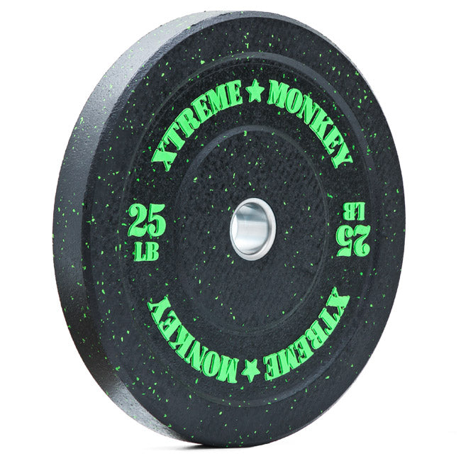 XM FITNESS 25lbs Crumb Rubber Bumper Plate - Olympic Weight Plate for CrossFit, Powerlifting & Home Gym Workouts
