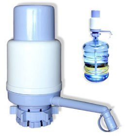 Portable Manual Water Pump Dispenser with Tube - Hand Operated Drinking Water Bottle Pump for Camping, Hiking & Emergency Kits
