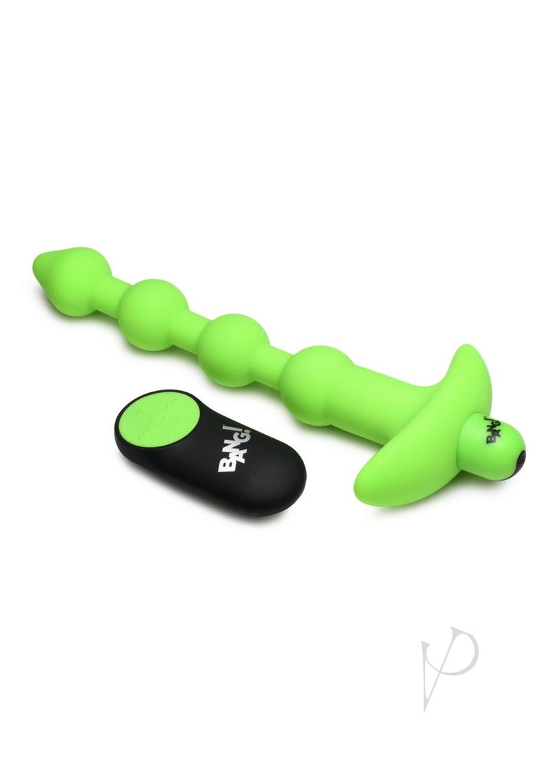 Glow in the Dark Silicone Anal Beads - 28X Rechargeable Remote Control Adult Toy for Couples (Green) | Perfect for Sensual Play, BDSM Exploration & Spicing Up Your Intimate Moments