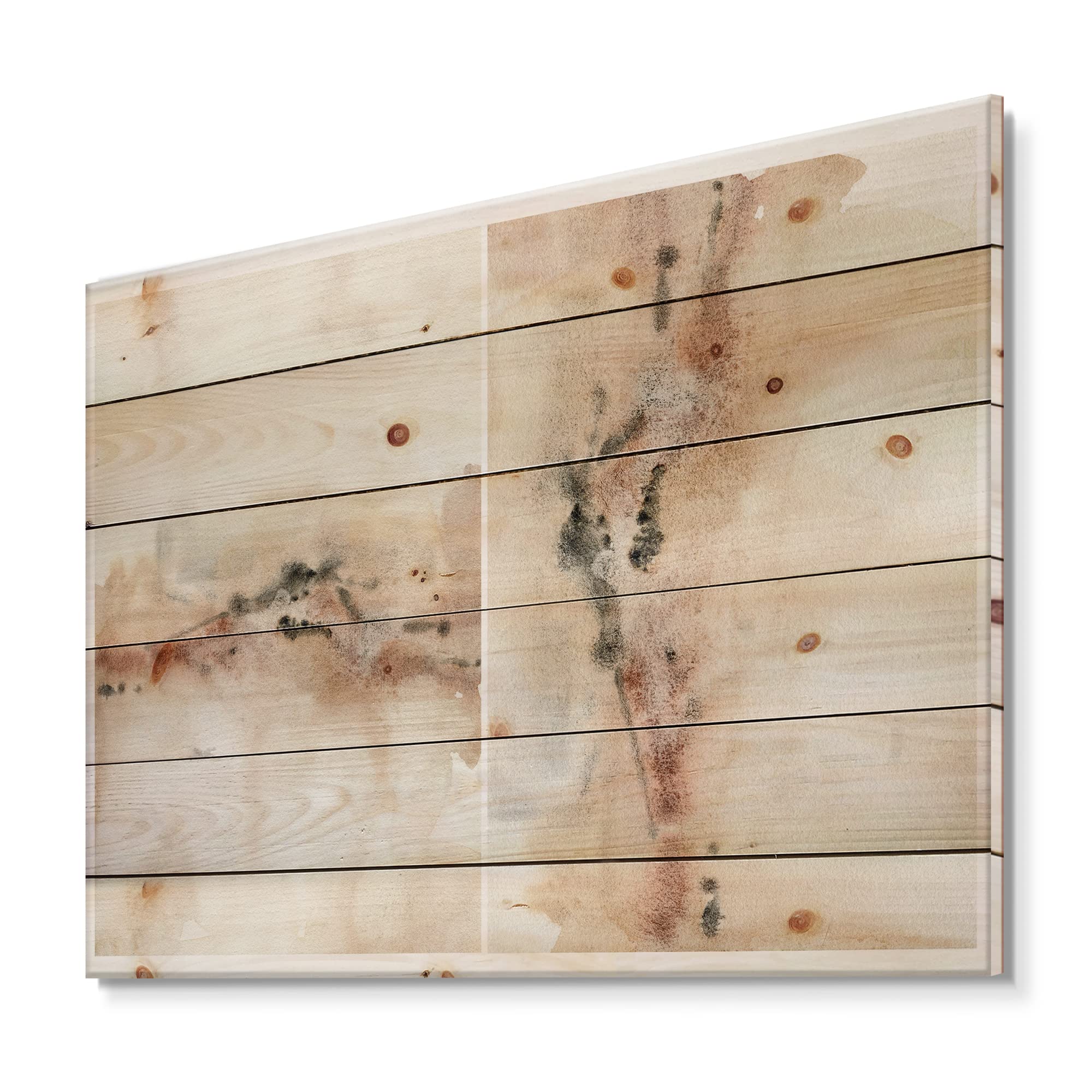 Abstract Pastel Wood Wall Art - Modern Pine Decor for Living Room