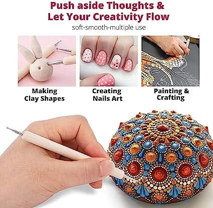 9 PCS SCHMIDT Dotting Tools Set for Mandala Painting, Nail Art & Rock Painting – Multiuse Dot Art Supplies for Adults & Kids | Perfect for DIY Crafts, Home Decor & Creative Projects