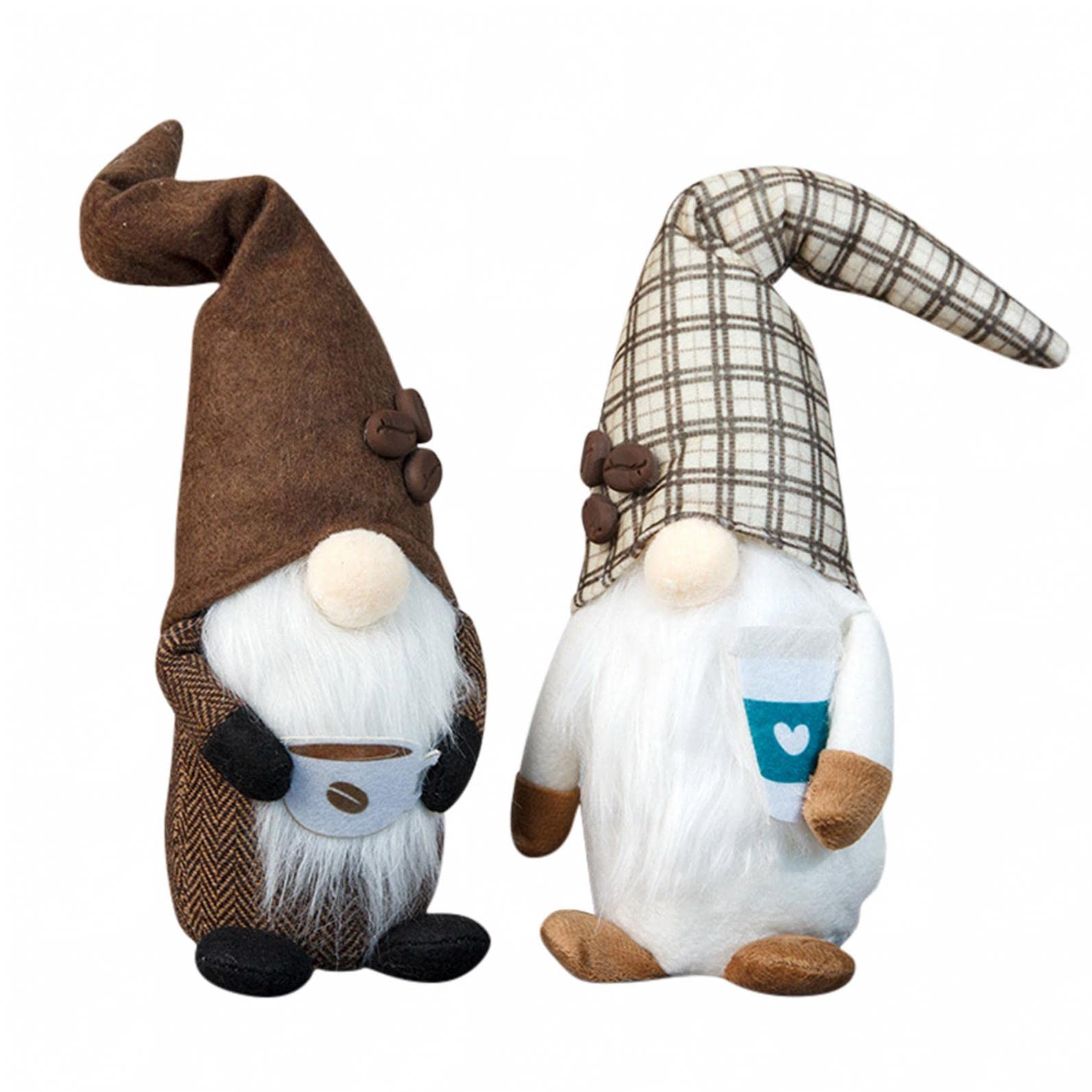 Cute Coffee Gnomes Dwarf Doll Decorations - Handmade Coffee Bar Ornaments, Chef Gnome Figurines for Coffee Table & Kitchen Decor - Perfect for Coffee Shops, Home Cafes & Gift Giving