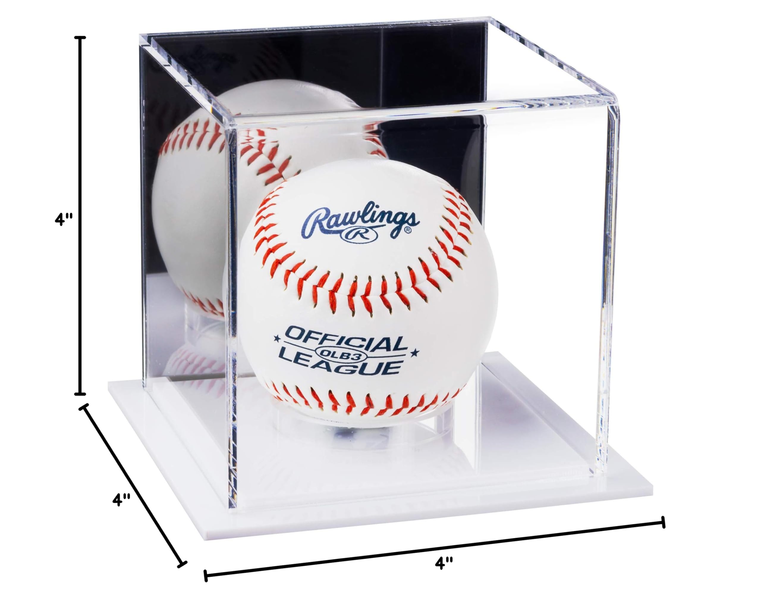 Clear Acrylic Baseball or Tennis Ball Display Case - Premium UV Protection for Collectibles & Memorabilia - Perfect for Sports Fans, Home Decor, and Trophy Showcase