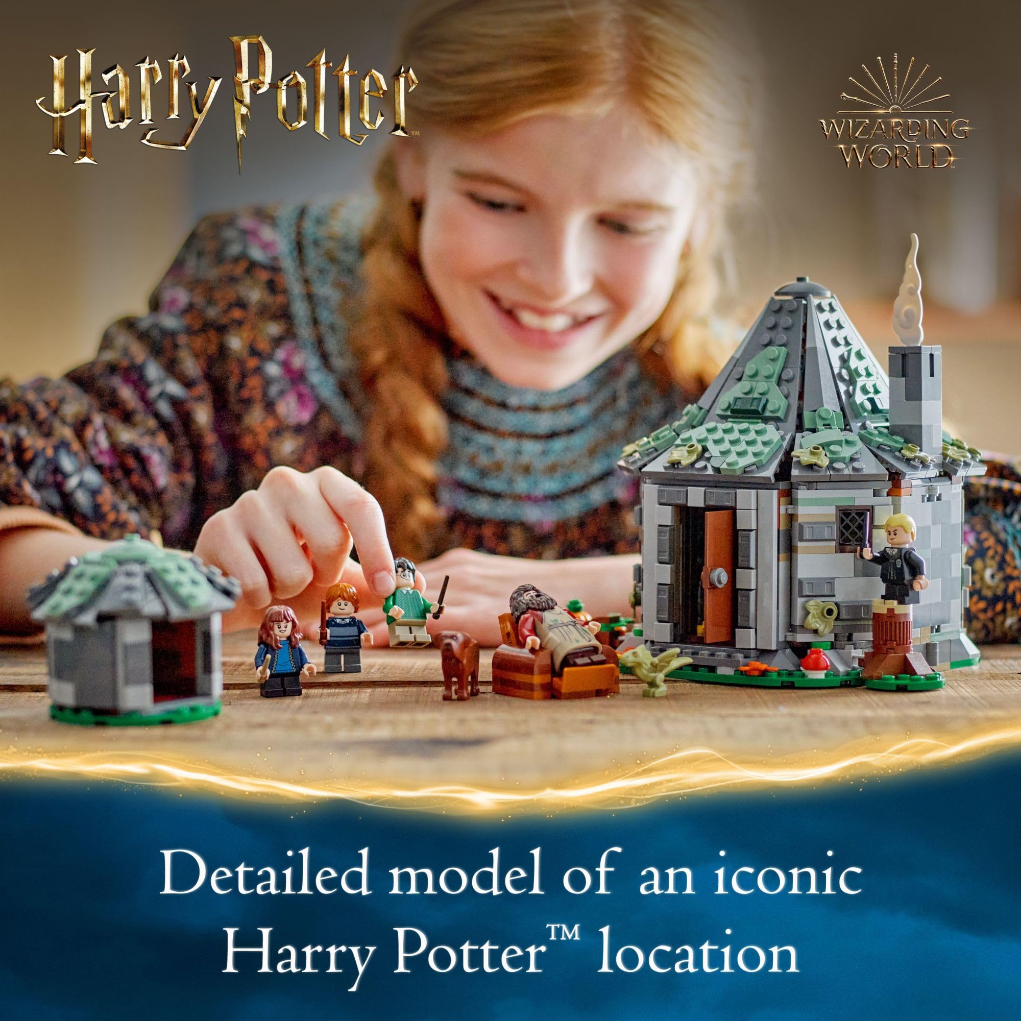 LEGO Harry Potter Hagrid's Hut: Buildable Wizarding World Toy Set with 7 Minifigures & Dragon - Creative Building Kit for Kids Ages 8+ - Perfect for Harry Potter Fans, Birthday Gifts & Collectors - Great for Imaginative Play, Storytelling & Display