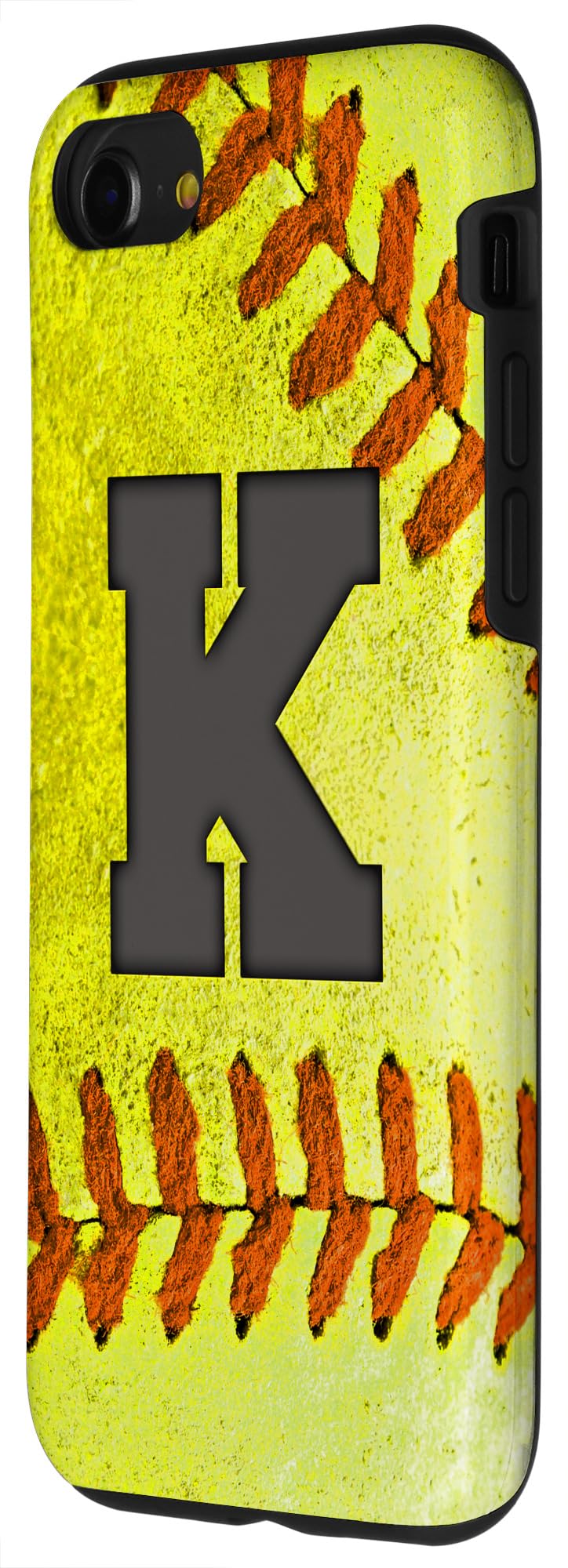 iPhone SE (2020)/7/8 Softball Player Name Gift Case with Letter K - Durable Protective Phone Cover for Baseball/Softball Fans & Players - Perfect for Games, Practice & Team Gifts