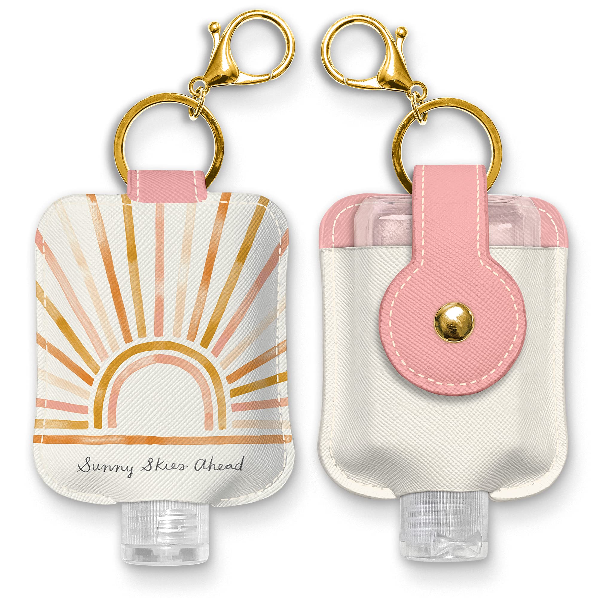 Refillable Travel Hand Sanitizer Holder with Keychain - Portable Mini Bottle for Clean & Germ-Free Hands | Perfect for Purse, Backpack & On-the-Go Use