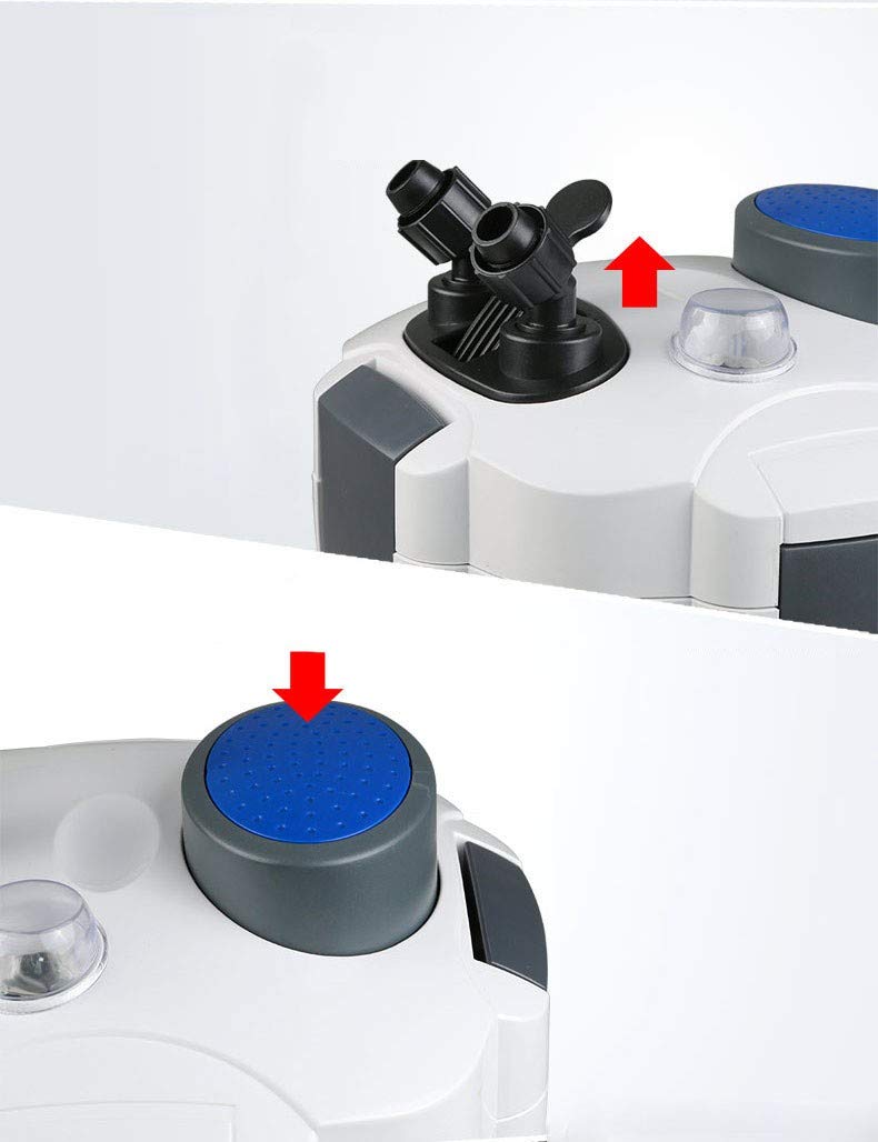 SunSun Hw303B 370GPH Professional Canister Filter Kit with 9W UV Sterilizer - Ideal for Aquariums, Fish Tanks, and Pond Filtration Systems