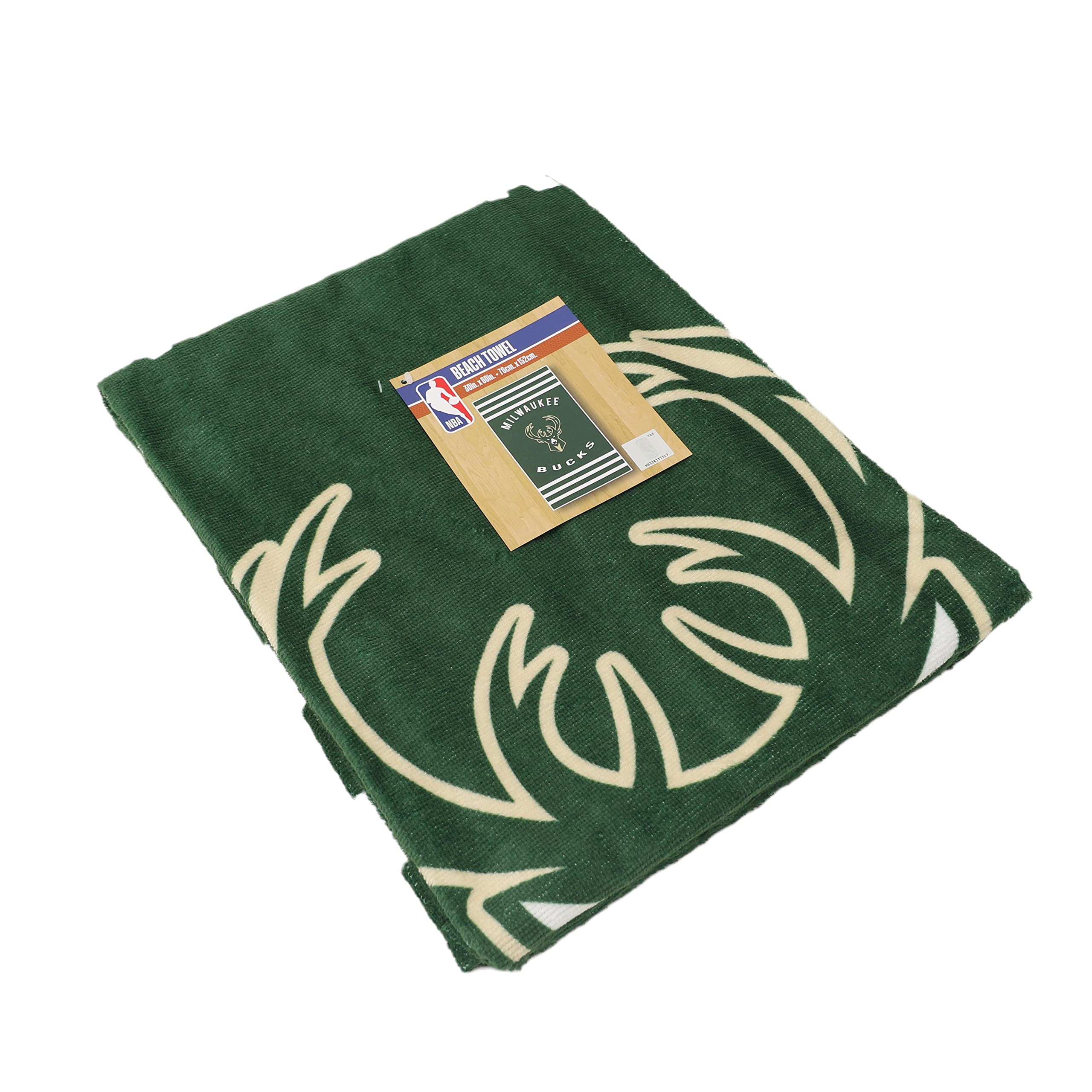 Premium NBA Milwaukee Bucks Striped Beach Towel - 30