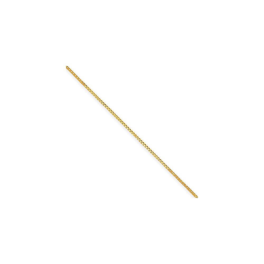 14K Gold 0.7mm Box Chain Necklace with Lobster Clasp - Elegant Jewelry for Women, Perfect for Everyday Wear, Gifts & Special Occasions