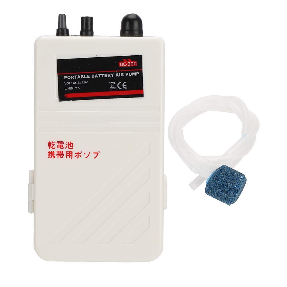 Adjustable Aquarium Air Pump - Battery Powered for Fishing & Emergency Oxygen Supply - Outdoor Use