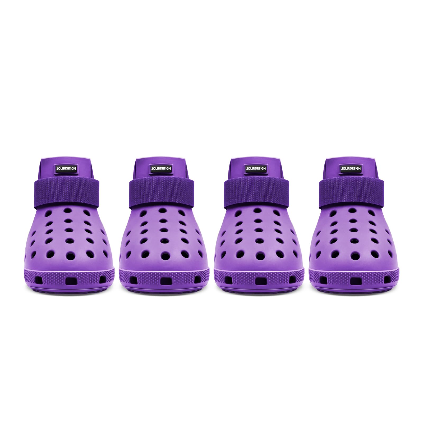 Non-Slip Waterproof Dog Boots for Hot Pavement & Snow - Paw Protectors for Small Medium Large Dogs | Easy On/Off, Durable & Easy-Clean Dog Shoes for Beach, Hiking & Winter Walks (Purple, Medium)