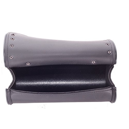 Motorcycle Tool Bag with Shiny Studs & Concho - Durable Leather Storage for Bike Repair Tools - Perfect for Road Trips & DIY Maintenance